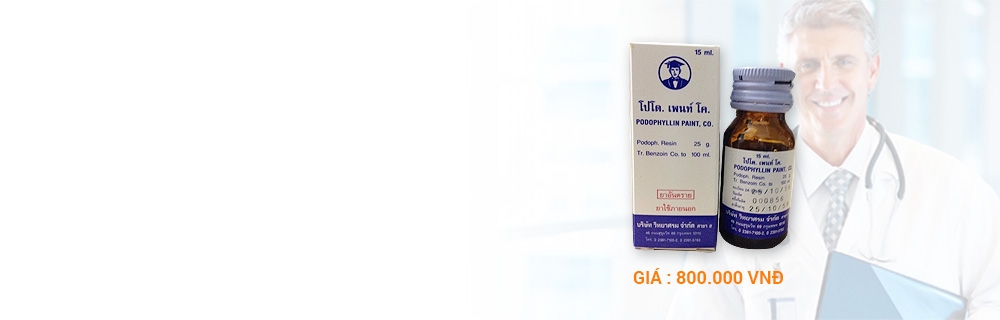 Thuốc podophyllin đặc trị sùi mào gà.